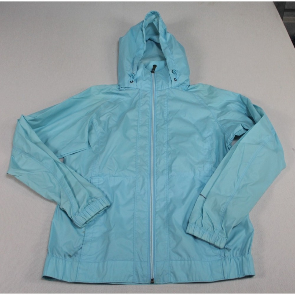 Columbia Women Blue Hooded Jacket Omni Shield Long Sleeve Small